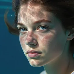 Underwater close up portrait by Trent Parke, clean, detailed, Magnum photos
