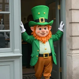 cctv footage of a leprechaun robbing a bank