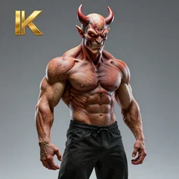 a muscular man back with his muscles in the format of a demon face, anatomically correct, five fingers, cinematic, high coherence, highly detailed, high quality, 8 k, dramatic lighting, epic, digital art, concept art, octane render, unreal engine 5, trending on artstation, badass pose, hyperrealistic