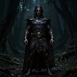 He-Man with a dark manner, atmospheric, dark and mysterious, shadowy and eerie character, ominous, cinematic, Epic, 4k, full body centered character, ultra detailed, ultra realistic, colored, rendered by Marcus Whinney