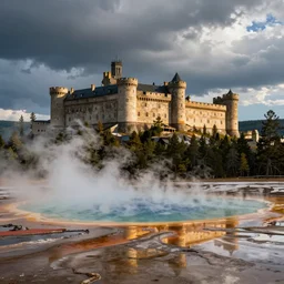 Dover Castle in the Grand Prismatic Spring, Yellowstone