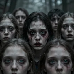 procession of eyes. creepy, eerie, grim atmosphere n 8