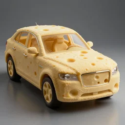 a car made of cheese, concept art, HD, luxury render 4k