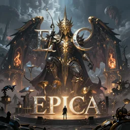 Epica putting on a concert in a fantasy landscape, highly detailed, digital art, trending on artstation