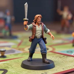 plastic miniature boardgame figurine of ricardo fort, blender, 8 k, octane render, unreal engine, redshift render, trending on artstation, highly detailed