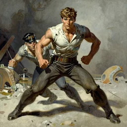 (((((1950s frank frazetta cover art . muted colors.))))) by Jean-Baptiste Monge !!!!!!!!!!!!!!!!!!!!!!!!!!!
