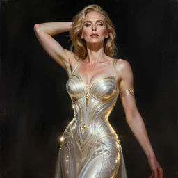 susan sarandon as dejah thoris, intricate, elegant, glowing lights, highly detailed, digital painting, artstation, glamor pose, concept art, smooth, sharp focus, illustration, art by artgerm and greg rutkowski, artey freytag