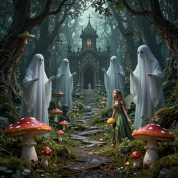 asset sheet, medieval folklore ghosts, fairies and toadstools candy crush props