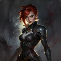 dark portrait painting of tracer from overwatch, in style of zdzisław beksinski, scary, horror, overwatch tracer character, dressed in dark garment,
