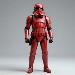 Red metal stormtrooper armor