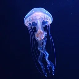 jelly fish swam, view looking up from the bottom of the ocean, bioluminescent, psychadelic, detailed, cinematic lighting