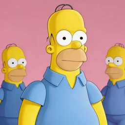 Movie still of a 100% accurate photo realistic depiction of homer Simpson, highly detailed
