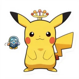 cute miss mascot colossinge colossinge primeape pokemon sticker art, cronobreaker, beeple game icon