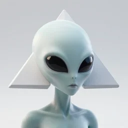 Alien with a pyramid head