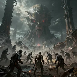 hyperdetailed photo of a battle on a unknown creepy planet 8 k extremely detailed hd hyperrealism mysterious movie studio fx beautiful