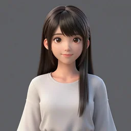 makise kurisu, 3d rendered