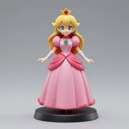 80mm resin detailed miniature of Princess peach, Product Introduction Photos, 4K, Full body