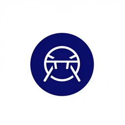 minimalist logo for a project centered around samurai and the color indigo, post - processing, vector art