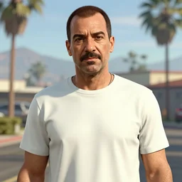 Michael Mando aka Nacho Varga from Better Call Saul as a GTA character portrait, Grand Theft Auto, GTA cover art