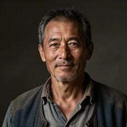 portrait of an average middle age peasant