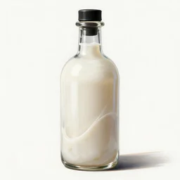 concept art of a magic bottle filled with white ivory liquid, black top, by gil elvgren, white tones, white background, digital painting, artstation, concept art, smooth, sharp foccus ilustration hq