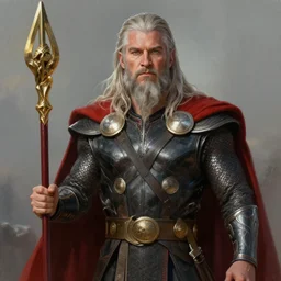 Digital painting of Ian McKellen as Odin, hyperdetailed, artstation, cgsociety, 8k