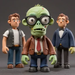 8 5 mm f 1. 8 photograph of a claymation steve buscemi zombie wearing hipster glasses, highly detailed diorama, by erwin olaf and anton corbijn, smooth, sharp foccus, commercial photography, fashion shoot