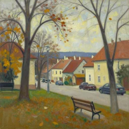 an edward hopper style painting of ( ( ( ( ( ( ( ( balatonfured, a resort town in veszprem county, in hungary ) ) ) ) ) ) ) ), late - autumn, november of 1 9 4 8