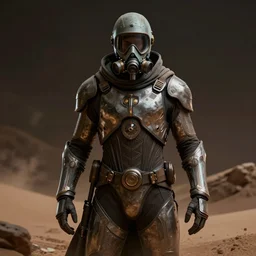 desert armor stillsuit breathing mask protagonist character sheet, dune themed dark sf biomechanical, intricate artwork masterpiece, ominous, dramatic horror cinematic lighting, volumetric 8 k, by josan gonzalez, alexey egorov, kilian eng, trending on cgsociety, octane render, 8 k