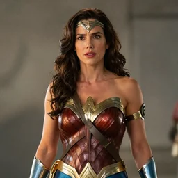 sandra bullock dressed as wonder woman, soft light, photorealistic, realistic, octane, 8k, cinematic shot