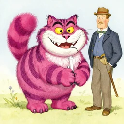 cheshire cat, john tenniel, norman rockwell, raymond swanland, james gurney, illustration, artem rhads