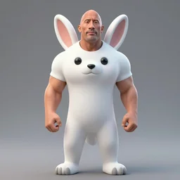 fursona, a portrait Dwayne Johnson standing tall