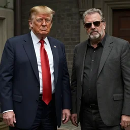 wolfenstein 3 d screenshot : donald trump and alex jones