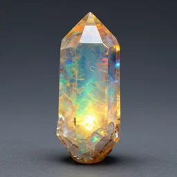 a painterly stylized!! glowing fire opal crystal!! by james gilleard
