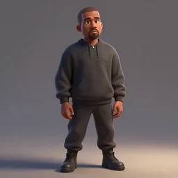 full body character of kanye west, trending on artstation, digital painting, pixar, kwas, 8 k, hd, dof, volumetric lighting, subsurface scattering, octane render,