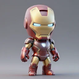 3d sculpt of chibi character concept of ironman robot inspired by metal slug