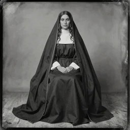 daguerreotype of a priestess. cthulhu priestess woman.