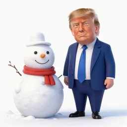 Snowy and Tintin as Donald Trump