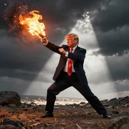 donald trump as a fire bender