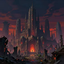 beautiful matte painting vaporwave, fantasy ruins skyline background painted, intricate, volumetric lighting, beautiful, rich deep colors masterpiece, sharp focus, ultra detailed by