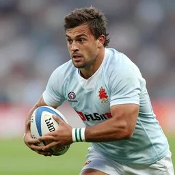 ronaldinho playing rugby, detailed, sharp focus, smooth