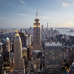 Rendering of a huge bustling city