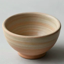 raku pottery of a cup that looks like a bowl, ultra high quality model