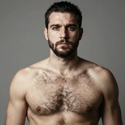 a lad with hairy chest