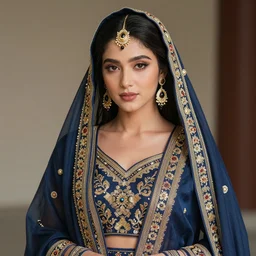 a pulchritudinous nubile wearing beautiful garments