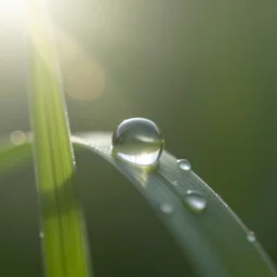 an intricate microscopic macro photograph of a magical dew-drop suspended in a sunbeam, bokeh, Sony E 30mm f/3.5