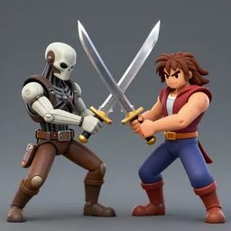 Filipino Terminator clashing swords with Dutch Undertale Fan