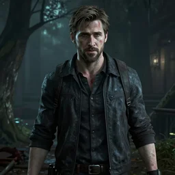 ryan gosling in silent hill 2, in-game screenshot