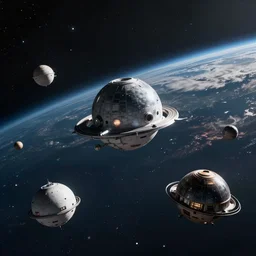 concept art, deep space exploration, drifting in space, the expanse, dreamy, very large scales, cinematic lighting, 4k, widescreen ratio, in the style of pascal blanche