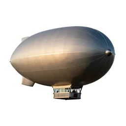 art deco blimp, commercial catalog photo, isolated on a pure white background, centered, entire object in frame, sharp focus, soft studio lighting